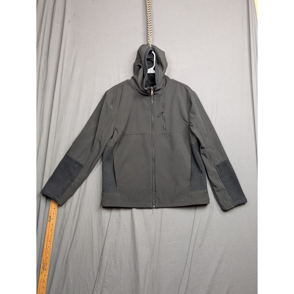 Urban Republic Mens Hooded Jacket Faux‎ Leather Size Medium